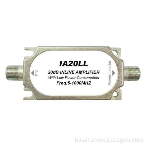 Low Power Consumption 5-1000 Mhz 20 Db Gain Inline Amplifier
